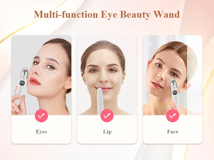 Hot Compress Red Blue Light Mini Eye Beauty Device for Dark Circles